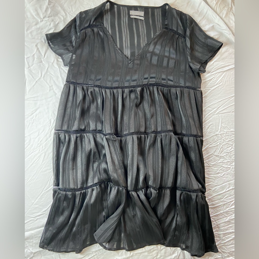 Urban outfitters striped sheer lined mini dress